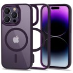 skaidrus-violetinis deklas apple iphone 14 pro tech-protect magmat magsafe su apsauginiais kampais ir magento zymekliu