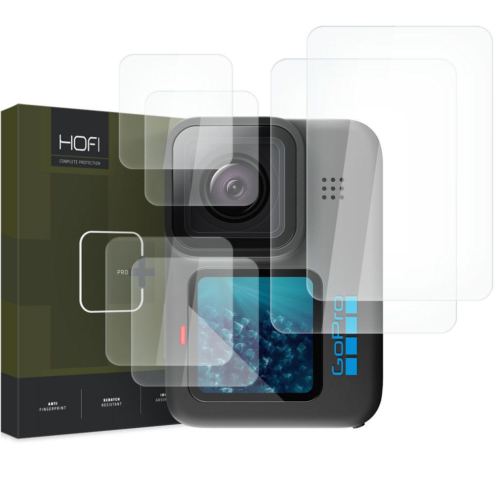 Apsauginis ekrano stikliukas Gopro Hero 9 10 11 12 Hofi Glass Pro+ 2-Set Apsauginis ekrano stikliukas Gopro Hero 9 10 11 12 Hofi Glass Pro 2-set su pakuote ir stiklais
