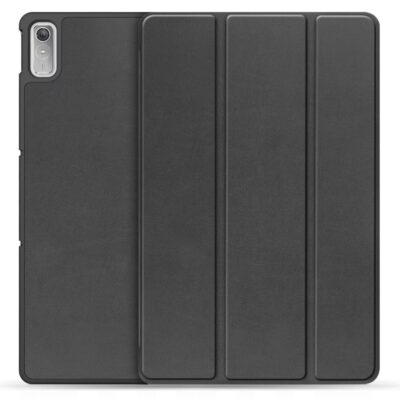 Juodas dėklas Lenovo Tab P11 11.5 2ND Gen TB-350 su kamerų išpjova ir trijų dalių viršeliu