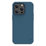 Mėlynas plastikinis dėklas Apple Iphone 14 Pro Max Nillkin Frosted Shield Pro Magnetic su tekstūruota paviršiaus dalimi