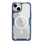 Mėlynas dėklas Nillkin Nature TPU PRO Magnetic telefonui Apple iPhone 14 Plus permatomas ir apsauginis