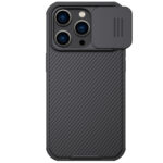 Juodas dėklas Apple Iphone 14 Pro Nillkin Camshield Pro su pilnu fotoaparato apsaugos uždengimu