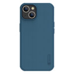 Mėlynas plastikinis dėklas Apple Iphone 14 Plus Nillkin Super Frosted Shield su tekstūruota paviršiaus