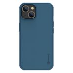 Mėlynas plastikinis dėklas Apple Iphone 14 Plus Nillkin Frosted Shield Pro Magnetic su tekstūruota paviršiaus struktūra