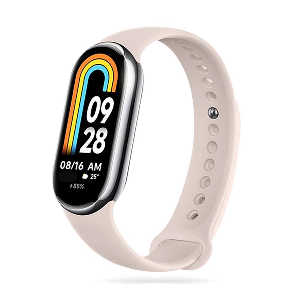 kreminė apyrankė xiaomi smart band 8 tech-protect iconband kreminė apyrankė xiaomi smart band 8 su ryškiu ekranu ir reguliuojamu silikono dirželiu