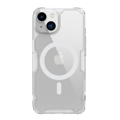 Skaidrus dėklas Nillkin Nature TPU PRO Magnetic telefonui Apple iPhone 13 / 14 su matomais fotoaparato lęšiais