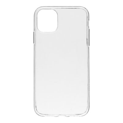 Skaidrus dėklas Tactical TPU telefonui Apple iPhone 11, matomas permatomas telefono dėklas iš priekio, skaidraus TPU medžiaga.