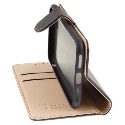 Juodas atverčiamas dėklas Tactical Field Notes telefonui Samsung Galaxy A33 5G su kortelių laikikliais