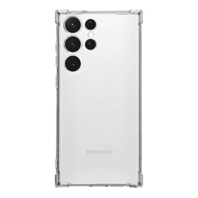 Skaidrus dėklas Tactical TPU Plyo telefonui Samsung Galaxy S23 Ultra su aiškiu korpusu ir apsauga kameros srityje
