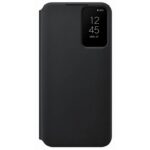 Juodas originalus dėklas EF-ZS906CBE View telefonui Samsung Galaxy S22 Plus su išpjova ekrano peržiūrai