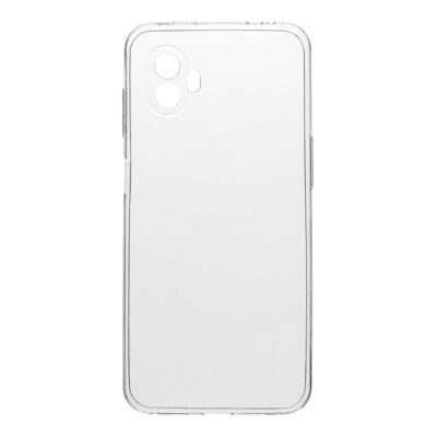 Skaidrus dėklas Tactical TPU telefonui Samsung Galaxy Xcover 6 Pro, matomas iš priekio baltame fone