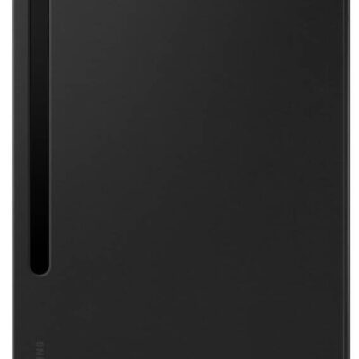 Juodas originalus dėklas EF-ZX800PBE View telefonui Samsung Galaxy Tab S7 Plus S7 FE S8 Plus su kamera ir Samsung logotipu