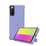 Violetinis originalus dėklas Stand Cover telefonui Sony Xperia 10 IV su stovėjimo laikikliu