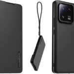Juodas originalus atverčiamas dėklas Book Necklace telefonui Xiaomi 13 Pro