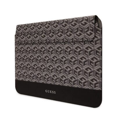 Juodos spalvos kompiuterio krepšys Guess PU G Cube Computer Sleeve 13 14 su raštu