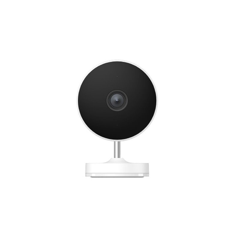 Kamera Xiaomi Outdoor Camera AW200 Kamera Xiaomi Outdoor Camera AW200 su juodu apskritu objektyvu ir baltu stovu