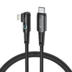Pilkas kabelis TECH-PROTECT ULTRABOOST L LIGHTNING CABLE PD20W 3A 100CM su kampiniu lightning jungtimi ir USB-C jungtimi