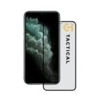 Juodas apsauginis stiklas telefonui Apple iPhone 11 Pro Max Tactical Glass Shield 5D su užapvalintais kampais