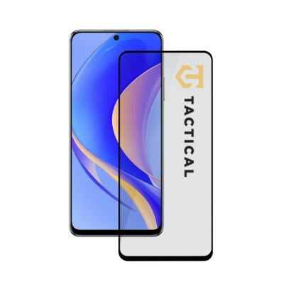 Juodas apsauginis stiklas telefonui Huawei Nova Y90 Tactical Glass Shield 5D ant telefono ekrano