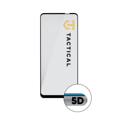 Juodas apsauginis stiklas telefonui Motorola G13 Tactical Glass Shield 5D su išlenktais kraštais