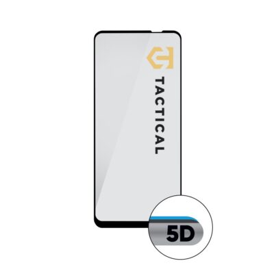 Juodas apsauginis stiklas telefonui Motorola G23 Tactical Glass Shield 5D su 5D kraštais