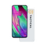 Skaidrus apsauginis stiklas telefonui Samsung Galaxy A40 Tactical Glass Shield 2.5D su logotipu