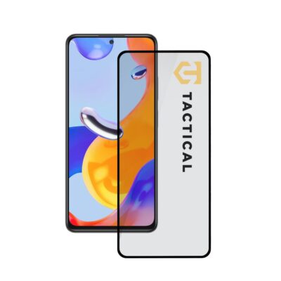Juodas apsauginis ekrano stikliukas Xiaomi Redmi Note 11 Pro 5G Tactical Glass Shield 5D su matinė juoda rėmeliu