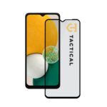 Juodas apsauginis ekrano stikliukas Samsung Galaxy A13 5G Tactical Glass Shield 5D prie telefono ekrano