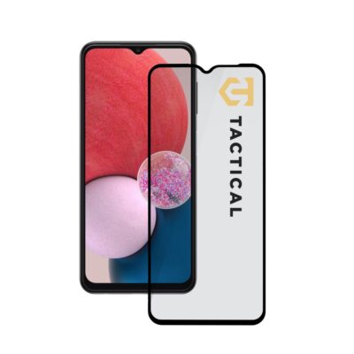Juodas apsauginis ekrano stikliukas Samsung Galaxy A13 4G Tactical Glass Shield 5D ant telefono ekrano