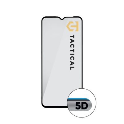 Juodas apsauginis ekrano stikliukas Samsung Galaxy A13 4G Tactical Glass Shield 5D su 5D kampų apsauga