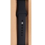 Juoda apyrankė Apple iWatch Tactical 488 silikoninė juosta pakuotėje