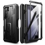Juodas dėklas Samsung Galaxy Z Fold 5 Tech-Protect Kevlar Pro Pen su įdėtu rašikliu ir apsauginiu stiklu