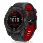 Juoda-raudona apyrankė Garmin Fenix 3 5X 3HR 5X Plus 6X 6X Pro 7X Tech-Protect Iconband ant laikrodžio