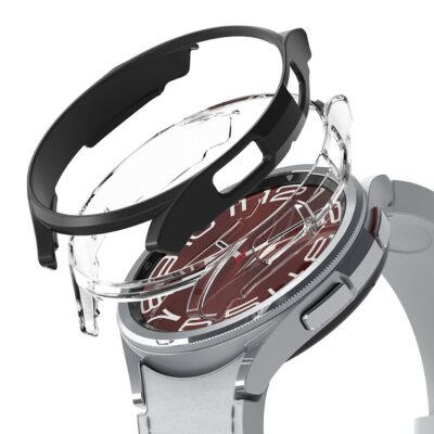 Skaidrus ir juodas deklas Samsung Galaxy Watch 6 Classic 43mm laikrodziui