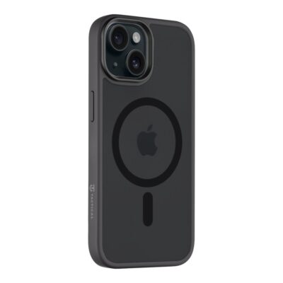 Juodas dėklas Apple Iphone 15 Tactical MagForce Hyperstealth su matiniu paviršiumi ir kamerų apsaugos rėmeliu