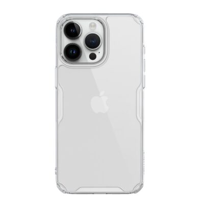 Skaidrus dėklas Nillkin Nature TPU PRO telefonui Apple iPhone 15 Pro apsaugo telefono nugarėlę ir kameros modulį