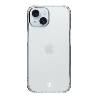 Skaidrus dėklas Tactical TPU Plyo telefonui Apple iPhone 15 su matoma telefono kamera ir logotipu