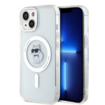 skaidrus originalus deklas karl lagerfeld iml choupette magsafe telefonui apple iphone 15 su katytes paveiksleliu ir magnetu