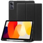 Juodas dėklas Xiaomi Redmi Pad SE 11.0 su integruotu Tech-Protect SC Pen laikikliu