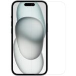 Apsauginis ekrano stikliukas Apple iPhone 15 Nillkin Tempered Glass 0.2mm H+ PRO 2.5D skaidrus ant telefono ekrano