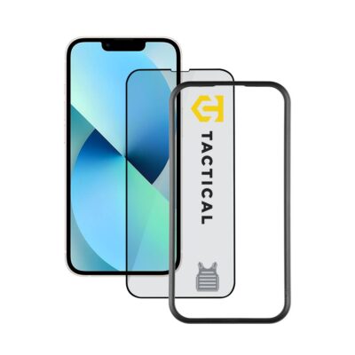 Apsauginis ekrano stikliukas Apple iPhone 13 Mini Tactical Glass Impact Armour skaidrus su juoda apdaila