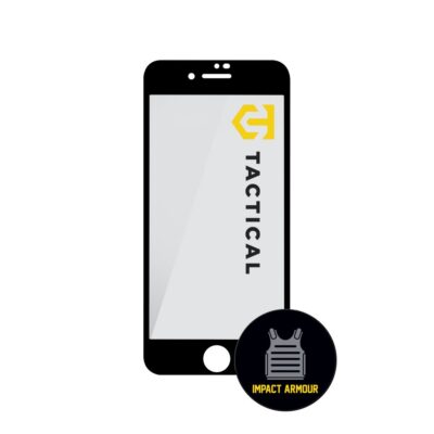 Apsauginis ekrano stikliukas Apple iPhone 7 8 SE 2020 SE 2022 Tactical Glass Impact Armour su juoda rėmeliu