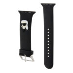 Juoda apyrankė laikrodžio Apple Watch su Karl Lagerfeld Karl Head NFT vaizdu