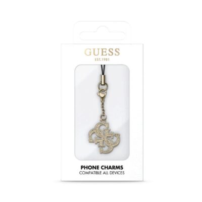 Metalinis pakabukas Guess Charm 4G Metal Logo su vientisos metalinės konstrukcijos pakabuko elementu