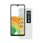 Skaidrus apsauginis ekrano stikliukas Samsung Galaxy A33 5G su OBAL:ME logotipu