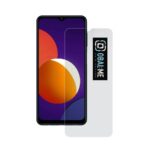 Skaidrus apsauginis ekrano stikliukas Samsung Galaxy telefonams su OBAL:ME logotipu