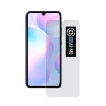 Skaidrus apsauginis ekrano stikliukas Xiaomi Redmi 9A ant telefono ekrano