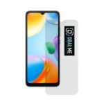 Skaidrus apsauginis ekrano stikliukas Xiaomi Redmi 10C su obalme logotipu
