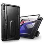 Juodas dėklas Samsung Galaxy Tab S9+ Plus 12.4 X810 X816B Tech-Protect Kevlar Pro su ekrano apsauga