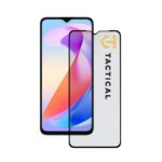 Juodas apsauginis ekrano stikliukas Honor X6a Tactical Glass Shield 5D ant telefono ekrano